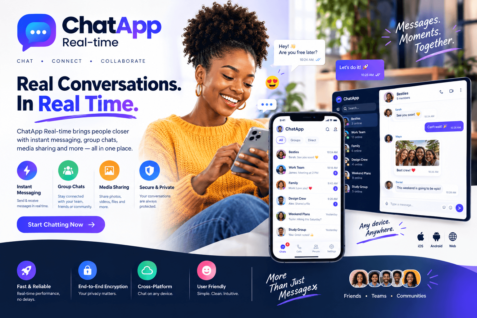 ChatApp real-time messaging